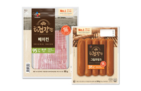 CJ제일제당 더 건강한 후랑크, 베이컨 제품 이미지