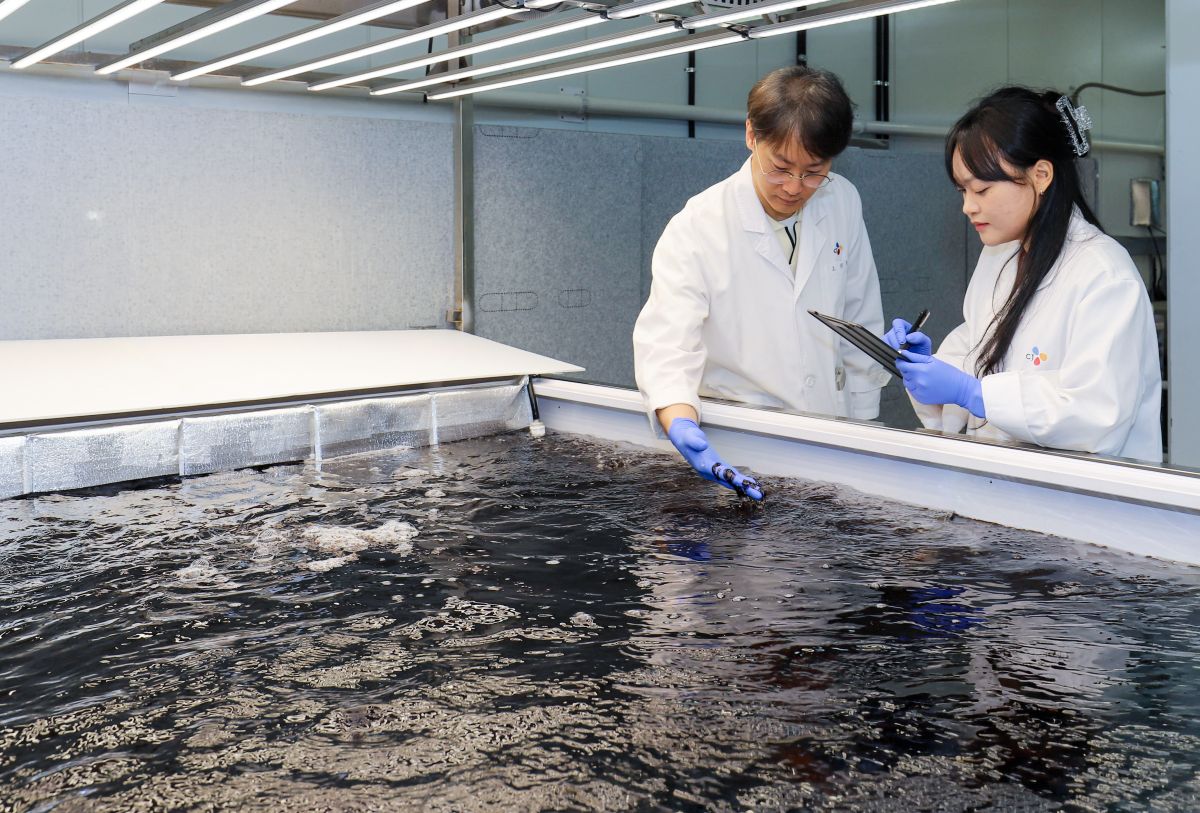 CJ Foods' land-based gim cultivation lab-pilot facility at CJ Blossom Park R&D Center