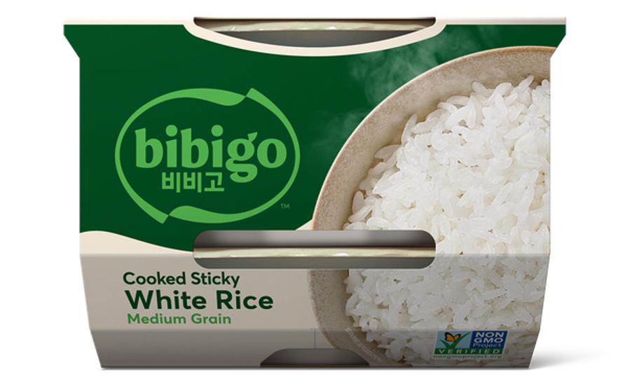 비비고 cooked sticky white rice 제품 이미지