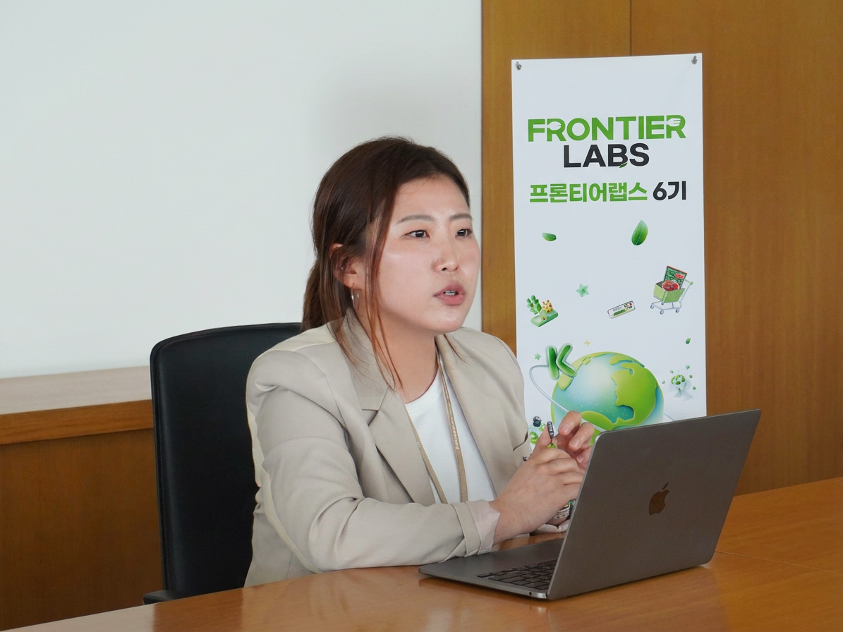 지난 7월 23일, CJ제일제당센터에서 진행된 ‘프론티어랩스 6기 PoC 킥오프 행사에 참여하고 있는 김제은 대표