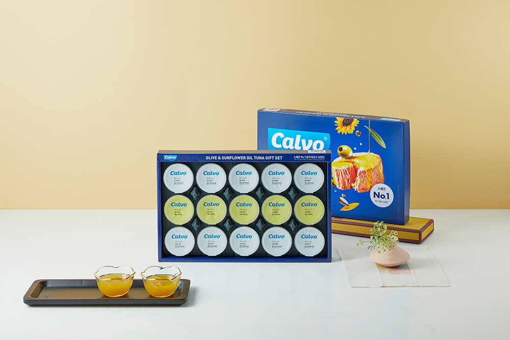 Calvo 참치 혼합 15호, 구성 및 가격: 칼보 올리브오일 참치 65g×10 + 칼보 해바라기유 참치 65g×10, 65,900원